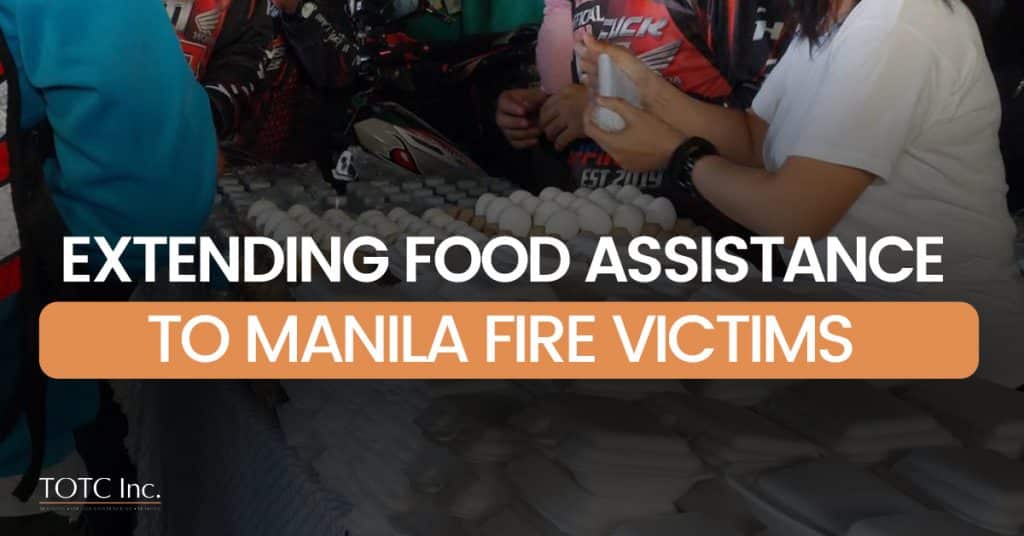 TOTC Inc extends help to fire victims