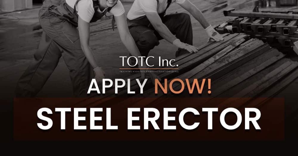 TOTC Inc. is a distinguished general contractor recognized for its expertise in managing and executing a wide range of construction projects and is currently hiring for Steel Erector