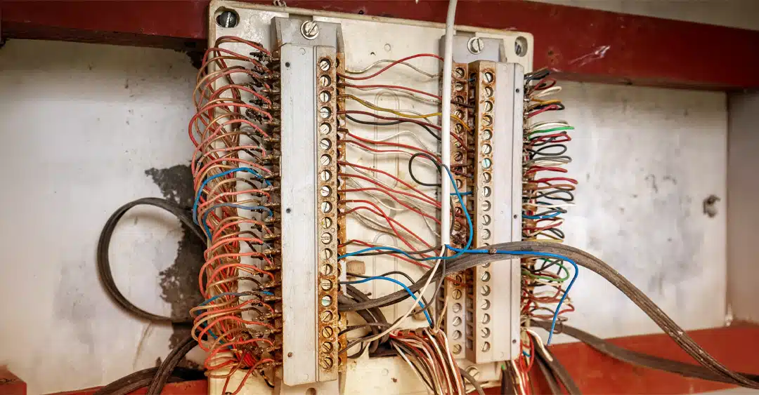 Electrical fault from bad wiring or overload